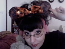 gothiccharmschool:  A HUGE thank  you to Meg Creelman (@MargretheRavn) for the delightful Halloween mouse ears from Disney!   
