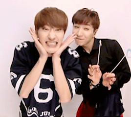 Image result for LEETEUK AND zhoumi gif