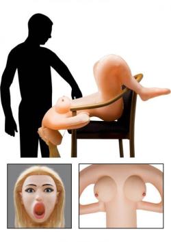 Kayden&rsquo;s Deep Throat Inflatable Doll With Vibrating Cyberskin Pussy And Ass 
