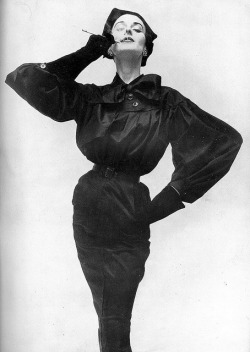    Christian Dior as seen in Vogue UK, Jan. 1950       