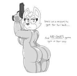 acstlu:  acstlu:YO WHO GAVE HER A REAL GUNI really liked how that butt turned out on the previous post so i just made a separate image out of it :3c EDIT: yo i gave it color lol