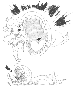 furryandvorestuff:    Toadette is one of my favorite Mario characters, shes super cute.And like all of my favorite cute things there must be vore with her.  