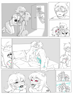 nsfw-pj:  First time doing a comic page! i think it turned out alrightthis is just  a one off since its a commission btw 