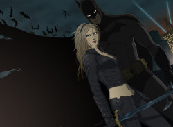 extraordinarycomics:  Batman &amp; Talia by Doubleleaf.