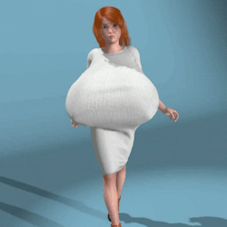 musemintmadness:  Big Breast Animated Gif #5Cute Busty Redhead Walking - by Manigusfrom: http://manigus.deviantart.com/art/Huge-boobs-walking-anim-loop-frontview-clothed-580799471 