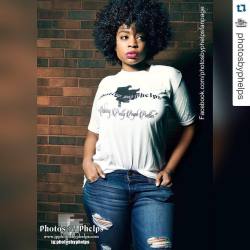 #Repost @photosbyphelps . ・・・ London Cross @mslondoncross modeling a Photos By Phelps  shirt created by Dame T Shirts and Apparel https://www.facebook.com/dames.arts so watch out for more Photos by Phelps products #thick #tshirt #branding  #afro