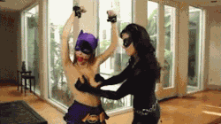 SUPERHERO SATURDAYS: Catwoman VS Batgirl &ndash; Looks like Batgirl passes the first test&hellip;