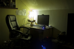 My desk and my pc set-up at night (long-exposure shot) aka &mdash;&mdash;&mdash;&mdash;&mdash;&mdash;&mdash;&ndash;Important News Post&mdash;&mdash;&mdash;&mdash;&mdash;&mdash;&mdash;&mdash;&mdash; I won&rsquo;t be able to be as active as I used to be.