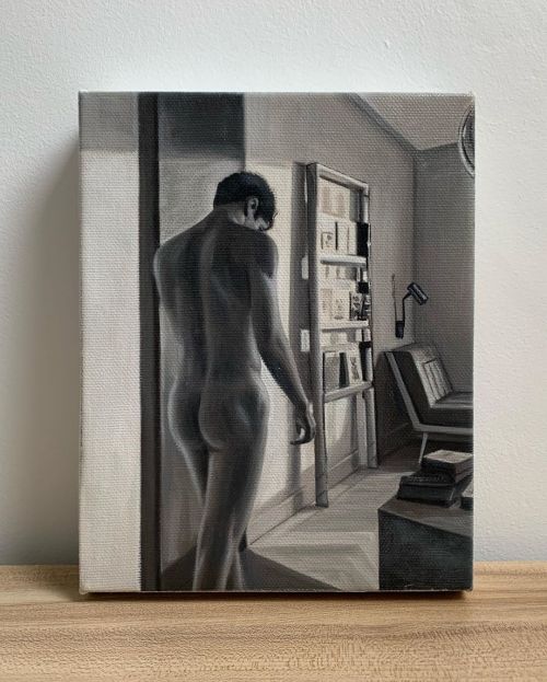 beyond-the-pale:   Caption: Untitled (Michael), 2020, oil on canvas, 9 x 7 in / 22.8 x 17.7 cm, small commission for a private collection in London.  He could have called it “Manu Rios”  Start Sandford 