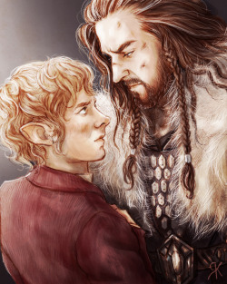 kaetiegaard:  I just want a 1) post-bro/love hug 2) stupid-in-love!Thorin 3) possessive!Thorin 4) Bilbo in “what the hell did I do wrong nowww” and “why is he staring at me this way”. 5) PJ, listen my/our prayers, please. That’s all. My life