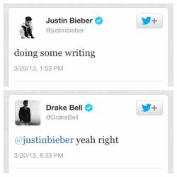actually-misha-collins:  fivehundreddaysofawesomeness:  This is why Drake Bell is one of my favourite people  nobody hates justin bieber more than drake bell does 