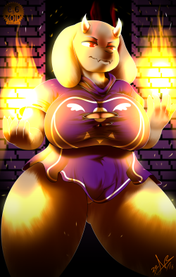 zoidberg656:  Shadow Of Toriel Halloween will soon be among us. Here is an evil version of Toriel. Looks like no pie today!   ;9