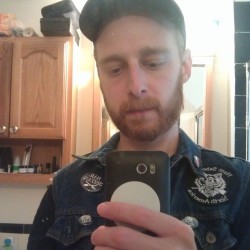 babyimaveganarchist:  I love and miss having a big beard but I would absolutely say that I look best with it at this length. Also, I had to switch back to my old phone for a minute because I ruined my phone on a kayaking trip this weekend.