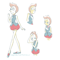 roadsaltedpretzels:  Drew some PorlsI really love the outfit and hairstyle Pearl has in the pilot, but she didn’t have The Nose  ™ so obviously something had to be done about thisI also remembered in Steven The Sword Fighter she cycled through her