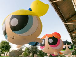 They’re getting ready! Here’s a first look at The Powerpuff Girls balloons for tonight’s Power It Up! Premiere Event at @sxsw!  