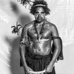   New Caledonian man, photographed at the Festival de las Artes del Pacifico in 2016, by Steve Hardy.  