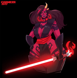 carmessi: @shonuff44 it’s making a lineup of ocs as a sith lords and this was my entry, enjoy =D!