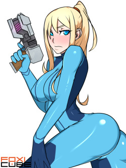 ninsegado91: foxicube:  Samus / Metroid  I wanted to draw her for ages and finally finished a drawing of her ! I love her and her freakin’ suit ! Enjoy guys !   Dat Samus  ;9