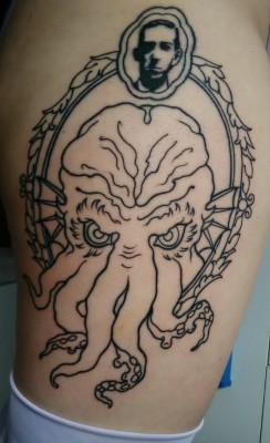 My new leg tattoo!! So happy with it! Next month the colour, can&rsquo;t wait!