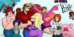 chillguydraws: HAPPY FIRST ANNIVERSARY OF THICC FALLS/ASK THICCIFICA!!!! One year ago I started the doodles that would explode on this blog where the simple joke was Pacifica as an adult now with big hips. It was meant to be just some fun and relaxing