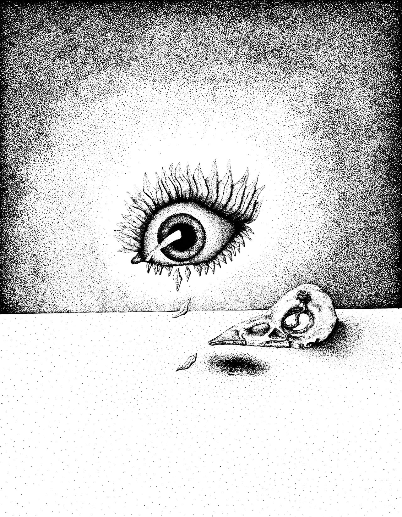 'The Eye in Bloom'Dotwork piece inspired by Salvador Dalí&#8217;s painting &#8216;The Eye&#8217;