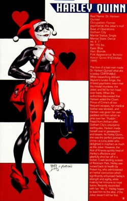 why-i-love-comics:Harley Quinn info page