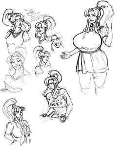 superfirstsecond:  Some sketches of Kirika from Eiken. Eiken is pretty shit, but she’s awesome. I fully admit I like her way more than I should. Damn headcanons. 