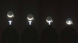   lucifelle: Time lapse of the Moon and Venus behind Christ the Redeemer in Rio de Janeiro, Brazil  