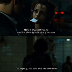 imjacksfilmclub: Fight Club (1999) dir. David Fincher Marla’s philosophy of life was that she might die at any moment. The tragedy, she said, was that she didn’t. 