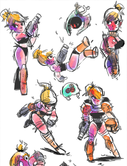 toonimated:  Quick gestures/sketches of our favorite bounty hunter Samus Aran! Happy Friday guys!  My blog 