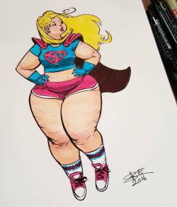 blakeinobi:  Sketching tonight at @kalamadoodle inside the @kzoobookartscenter. Didn’t have a subject so I went with the @sketch_dailies prompt for the day.  #sketchdailies #kalamadoodle #supergirl #dccomics #superhero #pinup #art #illustration #drawing