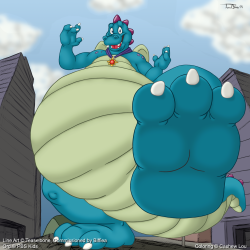 Big Ord by Teaselbone, colored by meBiffiea commissioned me to color and shade this picture of Ord he got from Teaselbone, and I was more than happy to do it. After all, this is the size I have always fantasized Ord being.  C:The original line art for