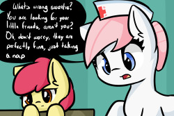 asklittleapplebloom:asklittleapplebloom:No please, anything but diapers! ; n ; (Visited by @ask-nurse-bloodshot) (asked by @tails-dash, @ask-sonic-and-knuckles and 3 anons (I gonna find that anon 7n7))((TimeZoneReblog))x3 Oh dear&hellip;