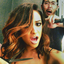 shaymitchdaily:  Shay Mitchell with her new hairstyle (9.11.2013) 