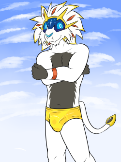 Anthro Solgaleo and LunalaReally love the games, had to do some kind of anthro interpretation of the box legendaries.  They’ve got speedos cause it’s Alola.