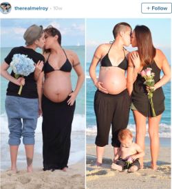 ayeitsnotbilly:  warmcalifornianights:  micdotcom:  You may have seen Melanie and Vanessa Iris Roy’s side-by-side pregnancy photo (top), as it’s been massively viral — but it’s definitely not the only inspiring and adorable shot of their family.