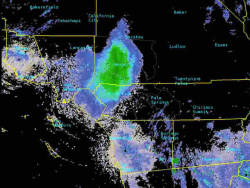 currentsinbiology:  Ladybug Swarm Shows Up On National Weather Service Radar  National Weather Service meteorologists noticed something puzzling on their radar screens in Southern California on Tuesday evening — a big green blob. “It was very strange
