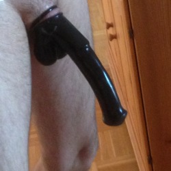 condom-covered-cocks:  Trying out my new oxballs cock sheath