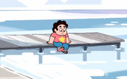 I think Steven kicking his feet off the dock while waiting for the Gems to return at the end of &ldquo;Cat Fingers&rdquo; is one of the cutest things ever.