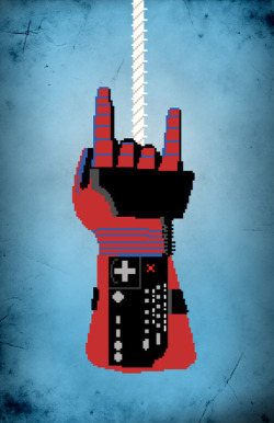 it8bit:  Power Glove Love Prints for Spider-man, Batman, Wolverine, The Thing and Iron Man designs are available at Society6.  Created by Josh Ln