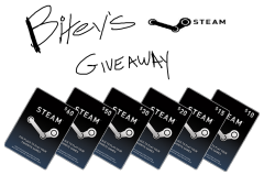 biteythevillain:  DID U MISS THE STEAM SUMMER SALE? MAYBE BUMMED CUZ THE GAME U WANTED DIDNT GO ON SALE? BUMMED U DIDNT GET ENOUGH?TIME 4 A GIVE AWAY Three winners will be picked on August 1st so just under a month 2 get a shot in 1st Prize Winner will