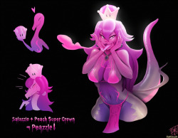 catcouchart:  What happens when a Salazzle gets a hold of the Super Crown?  She becomes Peazzle!  I imagine Salazzle could really wreak havoc in Peach form, even more so than Bowser~   I love this Super Crown/Bowsette trend so here’s my contribution! 