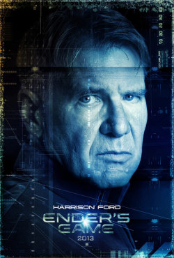 Ender&rsquo;s Game Harrison Ford poster