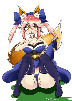  The Tamamo no Mae drawing form yesterday now in color!! :D