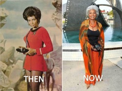 deducecanoe:  fashionandlouboutins101:  linrenzo:  cuntyhunty-y:  Nichelle Nichols, 81. Y’all better know something about black women!!!  Lord  81 Bruhh  Still gorgeous. And the white hair is very becoming in her and Helen Merrin. 
