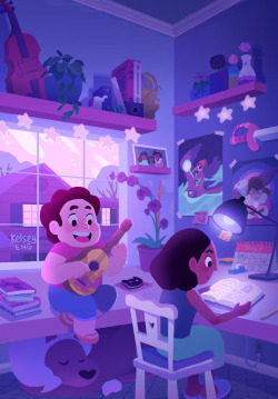 kelseyeng:  What I imagine Connie’s room would look like :) Some fun fanart for Steven Universe! Check out more behind the scenes drawings here: www.patreon.com/kelseyeng32 On instagram: www.instagram.com/kelseyeng32 