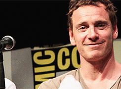 Michael Fassbender and James McAvoy at the San Diego Comic-Con 2013 X-Men: Days of Future Past panel.