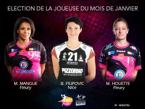 [Handball : Joueuse du mois de Janvier, Ligue Féminine de Handball] : Marta Mangue et Manon Houette nominées 1
