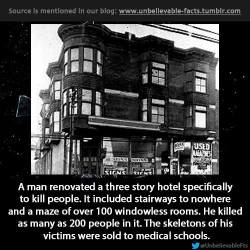 hierarchical-aestheticism:   H.H. HOLMES The perfect horror movie subject (along with the West’s in England) that’s never been used.  I was literally just thinking about how they should use Holmes as the subject of a TV show, miniseries or movie.