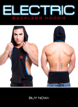 andrewchristian:  Sparks will be flying in our Electric Backless Hoodie. http://www.andrewchristian.com/index.php/electric-backless-hoodie.html  Use this promo code for 15% offÂ 15TUMBLRACÂ  Start Date 3/27/14 Exp Date 4/3/2014  I know this is an ad,